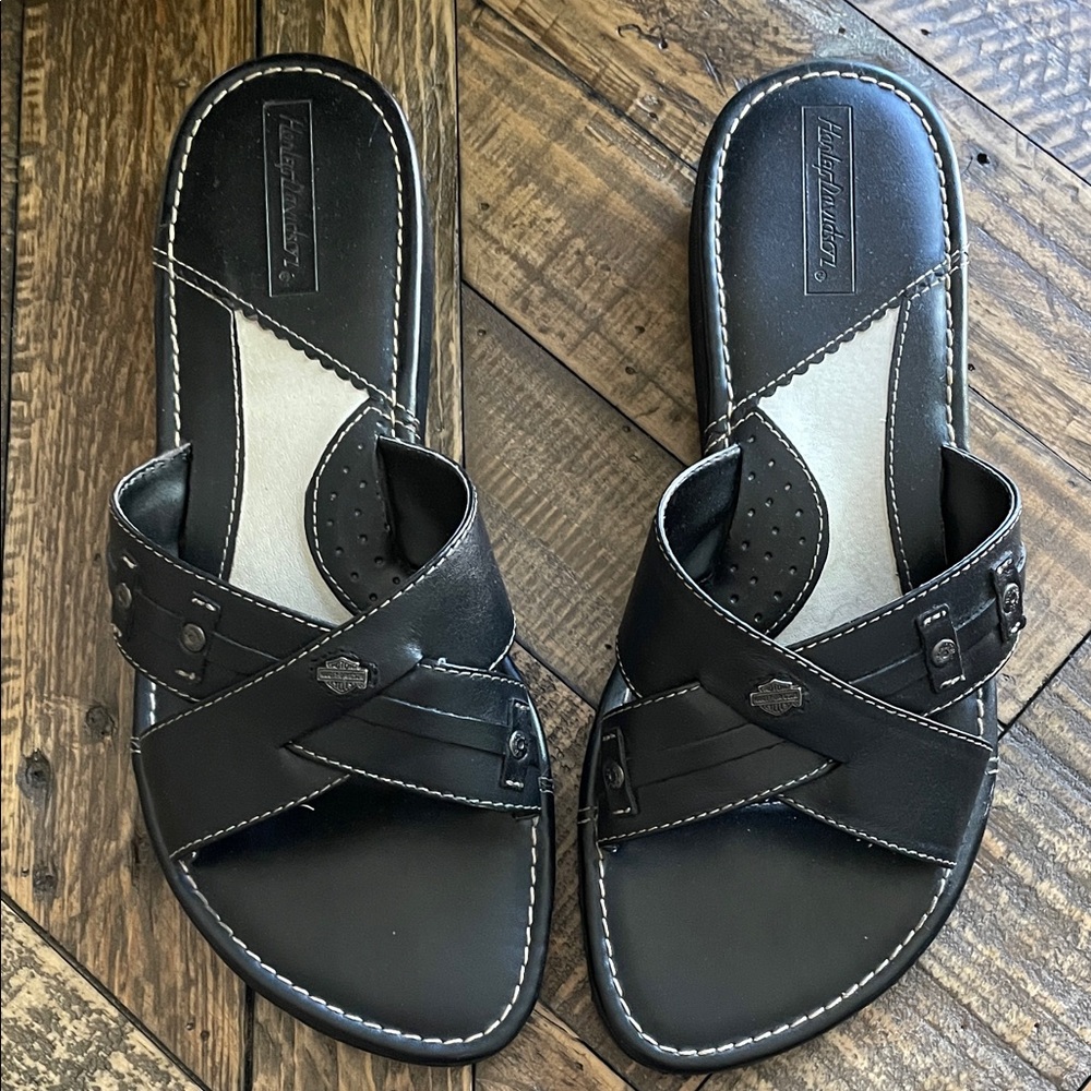 Harley-Davidson Black Leather Women's Sandals